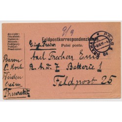 Österreich 1916 Feldpostkarte von PRAG.