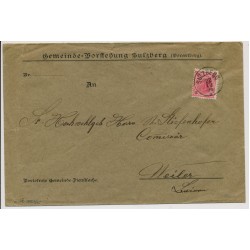 Österreich 1896 5kr auf Briefkuvert von SULZBERG (V) Kl:15P! Nach WEILER Österreich 1896 5kr auf Briefkuvert von SULZBERG (V) Kl:15P! Nach WEILER