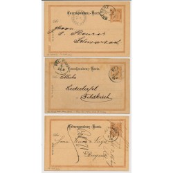 Österreich 189. 3Stk. Karte mit FELDKIRCH, BREGENZ, BLUDENZ Stempeln. Österreich 189. 3Stk. Karte mit FELDKIRCH, BREGENZ, BLUDENZ Stempeln.