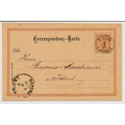 Österreich 1892 2kr Karte von KULM/b.KARBITZ (B) Kl:15P! Nach TRIENT. Österreich 1892 2kr Karte von KULM/b.KARBITZ (B) Kl:15P! Nach TRIENT.