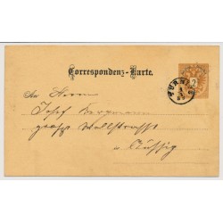Österreich 1889 2kr Karte mit FINGERHUTSTEMPEL TÜRMITZ (B) Kl:35P! Österreich 1889 2kr Karte mit FINGERHUTSTEMPEL TÜRMITZ (B) Kl:35P!