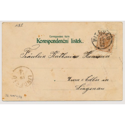 Österreich 1898 2kr auf ANSICHTSKARTE aus HITTISAU (V) Kl:12P! Schön!