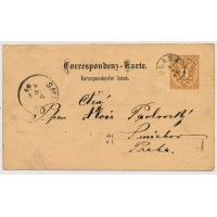 Österreich 1884 2kr Karte aus PLANA (B) Kl:30P! Nach SMICHOW Österreich 1884 2kr Karte aus PLANA (B) Kl:30P! Nach SMICHOW