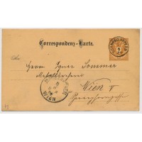 Österreich 1886 2kr Karte, SCHNEEGATTERN (Oö) Kl:50P! Nach WIEN. Österreich 1886 2kr Karte, SCHNEEGATTERN (Oö) Kl:50P! Nach WIEN.
