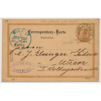 Österreich 1895 2kr Karte, LAUFEN IN STEIERMARK/LUUBNO, Klein nicht erw. Österreich 1895 2kr Karte, LAUFEN IN STEIERMARK/LUUBNO, Klein nicht erw.