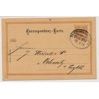 Österreich 1894 2kr Karte BAHNSTEMPEL REICHENBERG-EGER/BAHNPOST/ZUG 217 Österreich 1894 2kr Karte BAHNSTEMPEL REICHENBERG-EGER/BAHNPOST/ZUG 217
