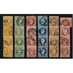 Österreich 1867 24Stk.Marken! Schöne Farben/FARBVARIANTE!