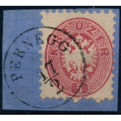 Österreich 1864 5kr, PERNEGG (St) Mü:10P!