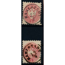 Österreich 1864 2Stk.Marke:beide 5kr, KARLSTADT (Ks)