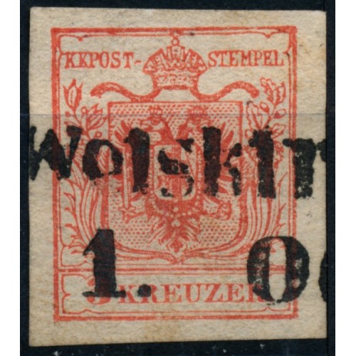 Österreich 1850 3kr, MP, Type III. WEISKIRCHEN