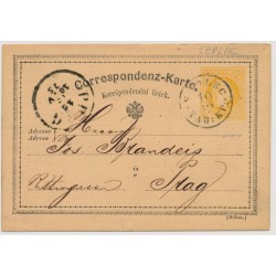 Österreich 1875 2kr Karte von SEDLEC/TAB:KR (B) Kl:40P! Nach PRAG