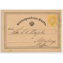 Österreich 1876 2kr Karte von GRASLITZ (B) nach AUSLAND nach ALTENBURG