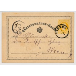 Österreich 1874 2kr Karte von LIEZEN (St) Kl:10P! Nach WIEN. Schön!