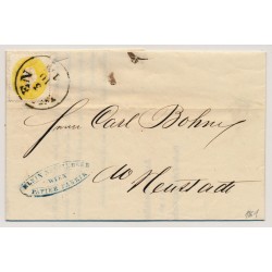 Österreich 1861 2kr AUSGELASSENES ZAHNLOCH! DRUCKSACHE (Inhalt) WIEN