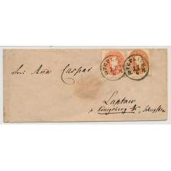 Österreich 186. 5+10kr AUSLANDS-Briefkuvert TEPLITZ/B.H. (B) Sehr schön!