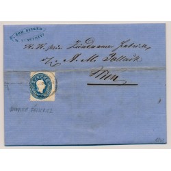 Österreich 1861 15kr, Brief (Inhalt) WINDISCH FEISTRITZ (St) nach WIEN.