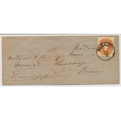 Österreich 186. 10kr, Briefkuvert ROZNAU (M) nach BRÜNN. Sehr schön!