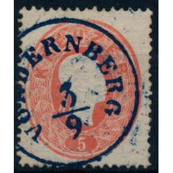 Österreich 1861 5kr, BLAUSTEMPEL VORDERNBERG (St) Mü:80P! Schön!