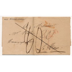 ÖSTERREICH 18.. AUSLANDS-Brief mit ROTSTEMPEL WIEN/FRANCO nach HOLLAND! ÖSTERREICH 18.. AUSLANDS-Brief mit ROTSTEMPEL WIEN/FRANCO nach HOLLAND!