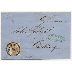 ÖSTERREICH 1857 6kr, HOHLDRUCK! Brief (Inhalt) WIEN nach GÖSSLING. Schön