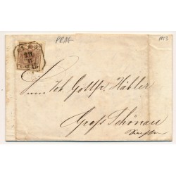 ÖSTERREICH 1853 6kr, Brief (Inhalt) PRAG nach GRISS SCHÖNAU. Schön!