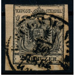 ÖSTERREICH 1850 2kr, TIEFSCHWARZ! HP, Type III. RECOMMANDIRT/WIEN/1854
