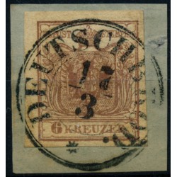 Österreich 1850 6kr, MP, Type III. DEUTSCHBROD (B) Mü:24P! Signum! Österreich 1850 6kr, MP, Type III. DEUTSCHBROD (B) Mü:24P! Signum!