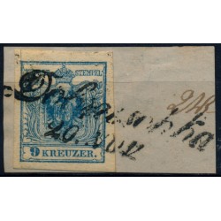 Österreich 1850 9kr, Vortrennschnitt links oben! DOBRUSCHKA (B) Mü:20P! Österreich 1850 9kr, Vortrennschnitt links oben! DOBRUSCHKA (B) Mü:20P!