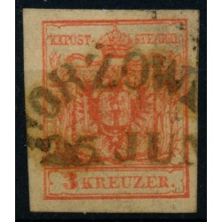 Österreich 1850 3kr, MP, Type III. HORZOWITZ (B) Mü:80P! Attraktiv! Österreich 1850 3kr, MP, Type III. HORZOWITZ (B) Mü:80P! Attraktiv!