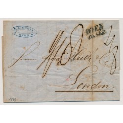Österreich 1849 AUSLANDS-Brief (Inhalt) WIEN -LONDON. Postvermerke! Interessantes Stück! Österreich 1849 AUSLANDS-Brief (Inhalt) WIEN -LONDON. Postvermerke! Interessantes Stück!
