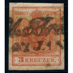Österreich 1850 3kr, MP, Type III. U.BROD (M)