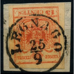 LOMBARDEI-VENETIEN 1850 15C, MP, Type III. LEGNAGO. Schön!
