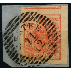 LOMBARDEI-VENETIEN 1850 15C, MP, Type III. HOHLDRUCK! MESTRE. Schön!