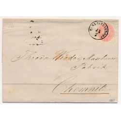 Österreich 1867 5kr, Brief (Inhalt) OBERLEITENSDORF (B) nach CHEMNITZ Österreich 1867 5kr, Brief (Inhalt) OBERLEITENSDORF (B) nach CHEMNITZ