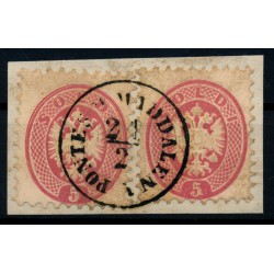 LOMBARDEI-VENETIEN 1864 2*5sld. Auf Briefstück, PONTE S.M.MADDALENA.