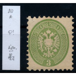 LOMBARDEI-VENETIEN 1864 3sld. Grün, UNGEBRAUCHT! OG! STRAKOSCH Signum! P