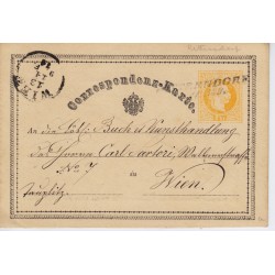 Österreich 1871 2kr Karte, MITERNDORF (St) Kl:30P! Nach WIEN. Schön!