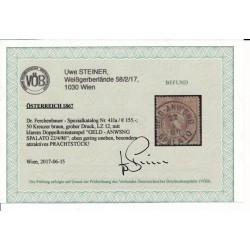 Österreich 1867 50kr, gD, Lz12, Dr.Ferch:155,-€! SPALATO (Dalmatien) VÖB