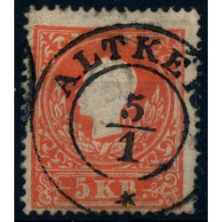 Österreich 1858 5kr, TYPE I.! ALTKÉR (Ws) Mü:25P! SELTEN!
