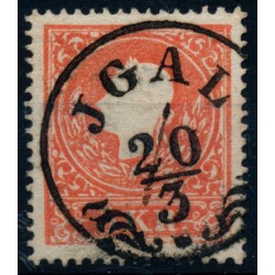 Österreich 1858 5kr, Type II. JGAL (Ungarn) Mü:50P+FEDERSTRICH!