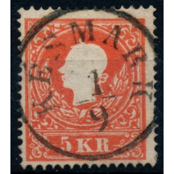 Österreich 1858 5kr, Type II. KÉSMÁRK (U) Schön!