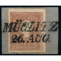 Österreich 1858 10kr, Type II. MÜGITZ (M) Mü:10P! Sehr schön!