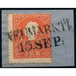 Österreich 1858 5kr, Type II. EXTREM VERZÄHNT! NEUMARKTL (Kr) Schön!