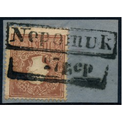 Österreich 1858 10kr, Type II. NEPOMUK (B) Mü:105P! MATL Bestimmung!