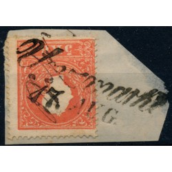 Österreich 1858 5kr, Type II. STARK VERZÄHNT! UNZMARKT (St)+HANDSCHRIFT!