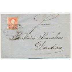 Österreich 1859 5kr, TYPE I.! Brief (Inhalt) BREGENZ (V) nach DORNBIRN Österreich 1859 5kr, TYPE I.! Brief (Inhalt) BREGENZ (V) nach DORNBIRN