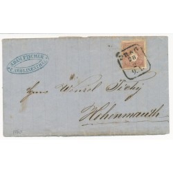 Österreich 1860 10kr, Type II. Brief, PRAG nach HOHENMAUTH. Österreich 1860 10kr, Type II. Brief, PRAG nach HOHENMAUTH.