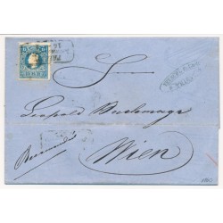 Österreich 1860 15kr+10kr REKO-Brief, TRIEST/Recommandirt Stempel - WIEN Österreich 1860 15kr+10kr REKO-Brief, TRIEST/Recommandirt Stempel - WIEN