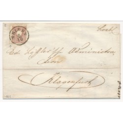 Österreich 1859 10kr, STARK VERZÄHNT! Brief, TRIEST nach KLEGENFURT. Österreich 1859 10kr, STARK VERZÄHNT! Brief, TRIEST nach KLEGENFURT.