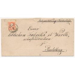 Österreich 18.. 5kr, TYPE I.! Brief, SAAZ (B) nach POSTELBERG. Österreich 18.. 5kr, TYPE I.! Brief, SAAZ (B) nach POSTELBERG.